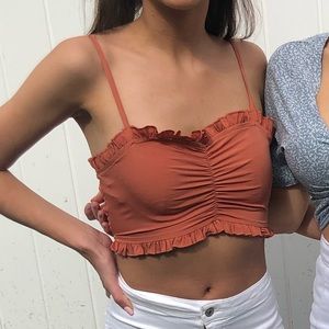 UO Burnt Orange Crop Top